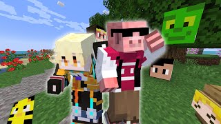 【マイクラ】負けたら勝者をガチ褒め！本気のブロックかくれんぼ！【まえよんコラボ】