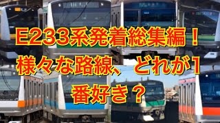 【E233系好き必見！】関東の様々な路線のE233系発着シーン集