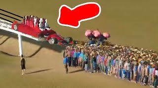団結すれば体で300キロのジェットコースターを止められるのか検証したプラネットコースター