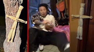 心霊スポットで見た藁人形が自分の家に打たれてる【ドッキリ】 のサムネイル
