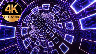 14 hours 4k deep trance Bricks light background video loop seamless loop tunnel Animation background のサムネイル