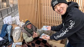 友達の金でホームレスに宝くじorパンどっち選ぶのか検証してみた【イカゲーム】 のサムネイル