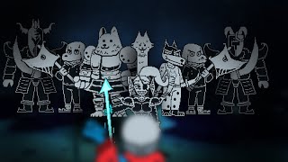 『Dusttale -Eye-of-Resemblance-』Sans vs Royal guard 〜Killing in the rain〜