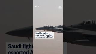 Trump arrives in Riyadh, escorted by Saudi fighter jets