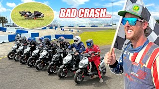 100 Lap Scooter Race Was a BAD IDEA... Man Down
