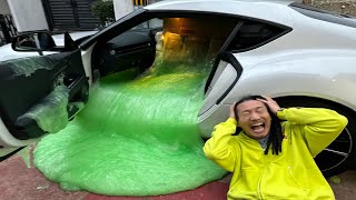 友達の車の中に5トンのスライム詰めて終わらせてみた【ドッキリ】 のサムネイル