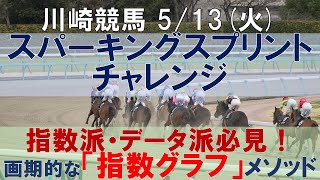 5/13(火) 川崎競馬11R【スパーキングスプリントチャレンジ】《地方競馬 指数グラフ・予想・攻略》