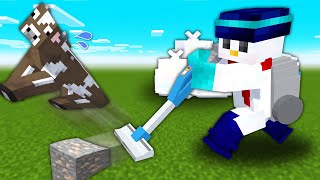 【マイクラ】1週間「掃除道具」が使える世界でサバイバル生活してみた結果！？