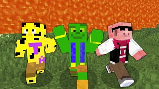 【マイクラ】歩いた上からマグマが降ってくる世界でサバイバル！