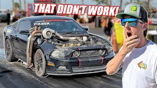 CHEAP RACECAR BATTLE Day 2 - Jackstand Cheating Scandal, Hurt Transmissions, 9 Second Runs!